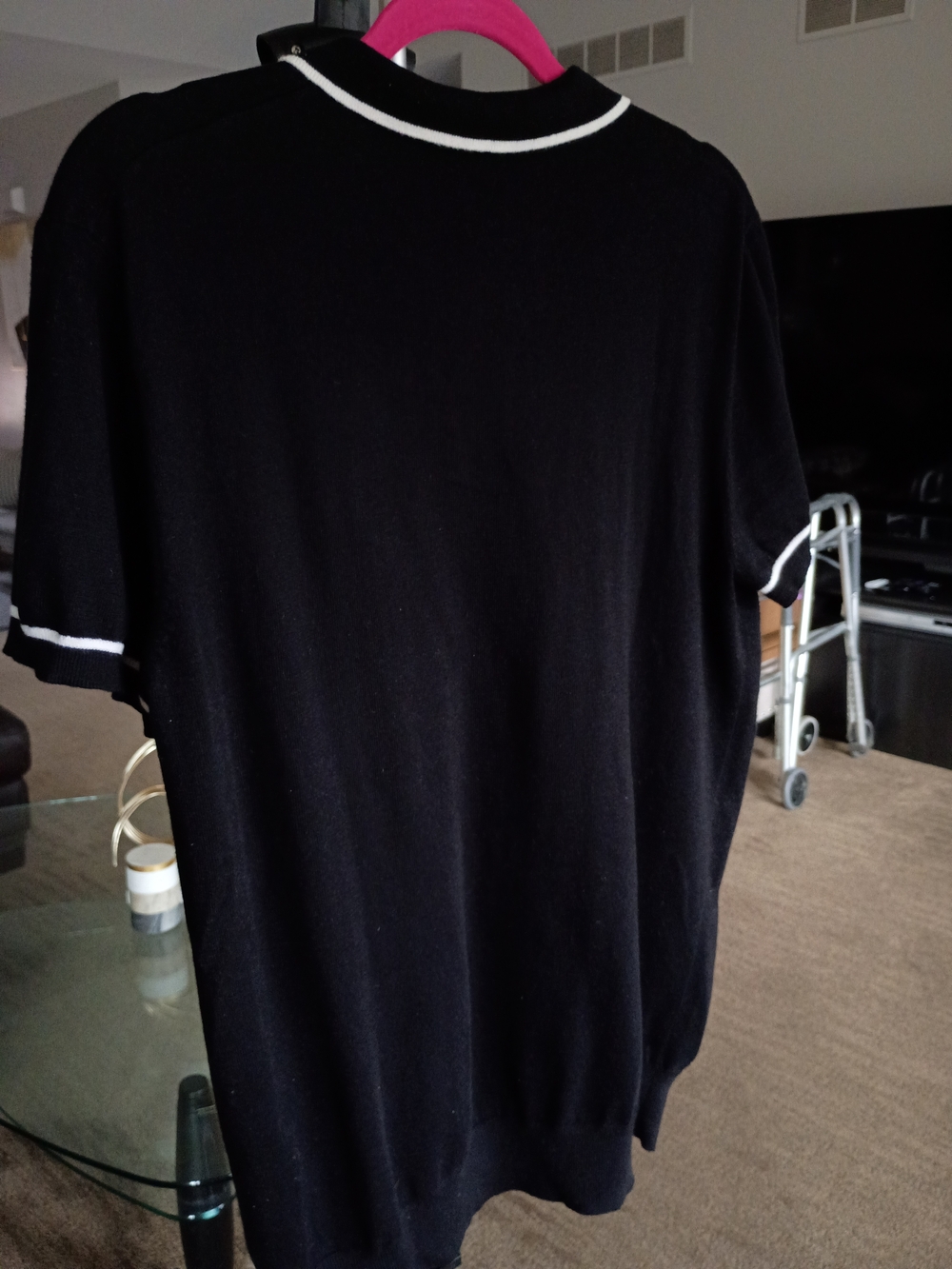 jf j.ferrar Black Polo with White Trim - Picture 4 of 9